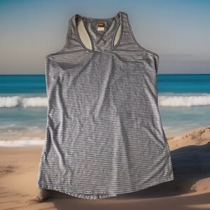 Lucy Tech Women’s Racerback Tank Striped Great White Size Medium